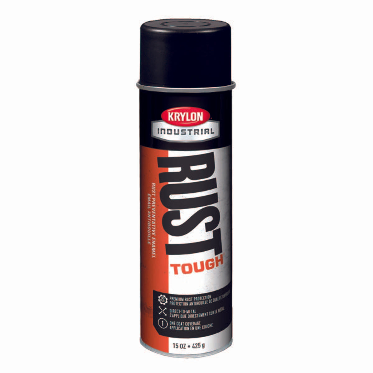 Krylon Industrial K00779007 Rust Tough Acrylic Alkyd Enamel - Aerosol - Semi -Gloss Black