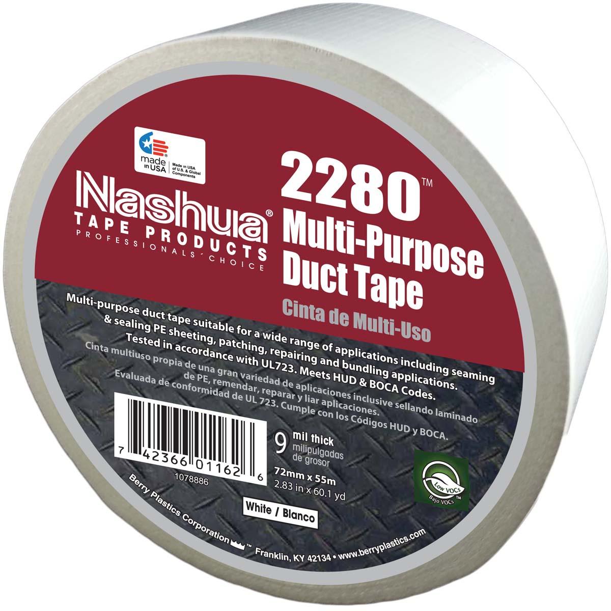 Nashua 1087202  2280 Multi -Purpose Duct Tape 48mm x 55m White