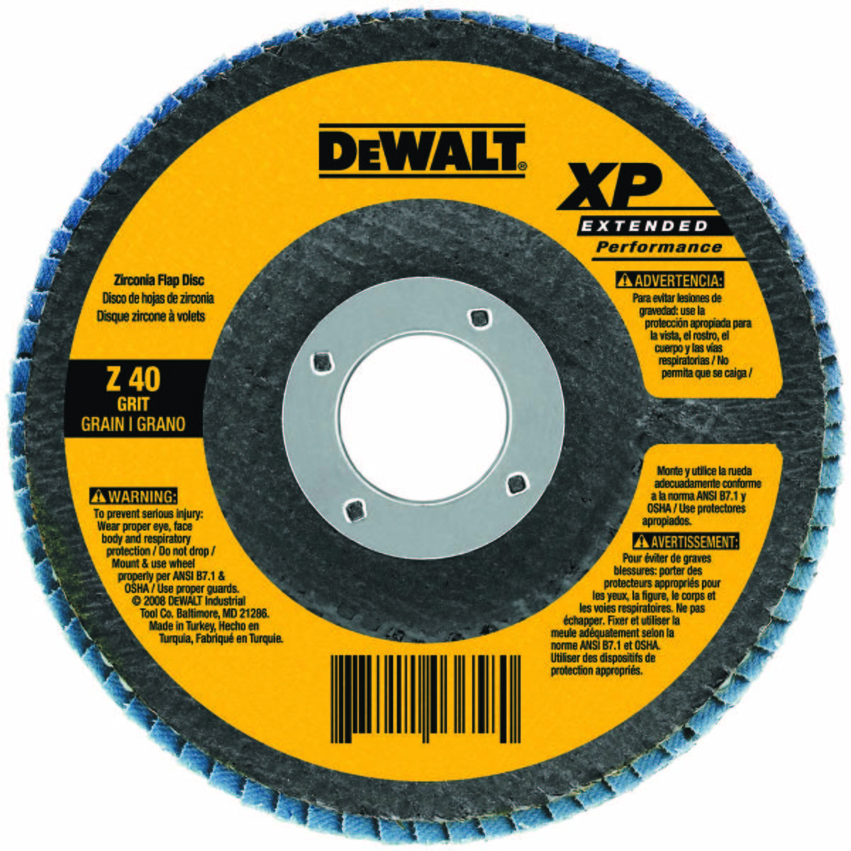 Dewalt DW8276H 6" x 5/8"-11 Z80 T27 XP FLAP DISC