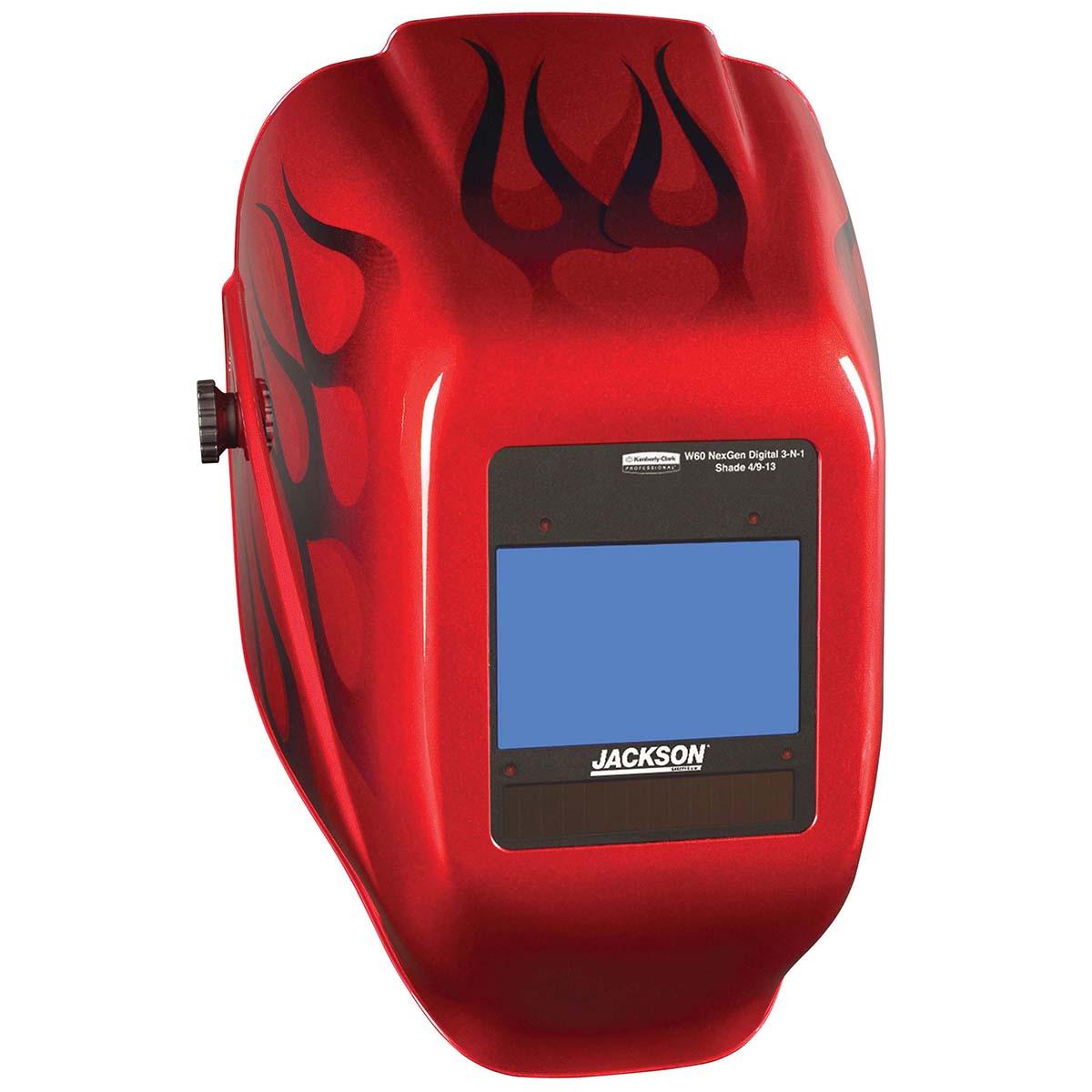 Jackson Safety* 46149 Jackson Safety HSL 100 Welding Helmet with NEXGEN 3 -in -1 ADF () - Digital Auto Darkening - I -2 Red Flame Style - 1 / Case