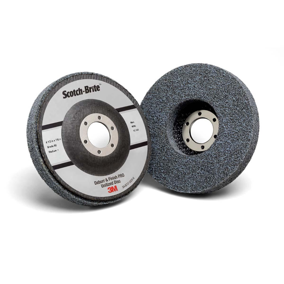 3M 61500302254 Scotch -Brite Deburr and Finish PRO Unitized Disc - 4 1/2 in x 7/8 in