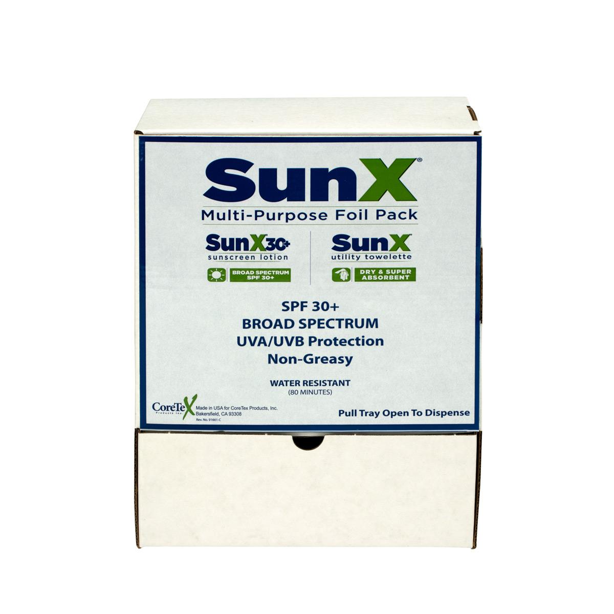 First Aid Only 18-450 SunX30 Lotion and Wipe Combo Pack - 50 Per Box