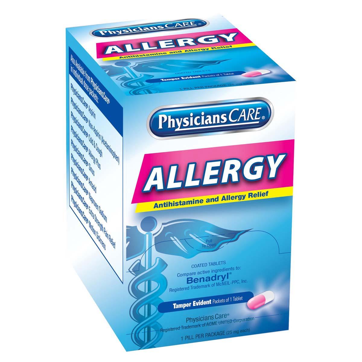 First Aid Only 90036 PhysiciansCare Antihistamine Allergy Medication - 50 Doses