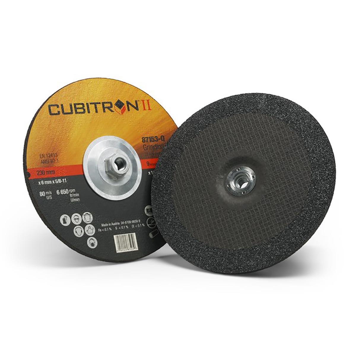 3M 60440299521  Cubitron II Depressed Center Grinding Wheel T27 Quick Change - (87153 -Q) - 9 in x 1/4 in x 5/8 -11 in