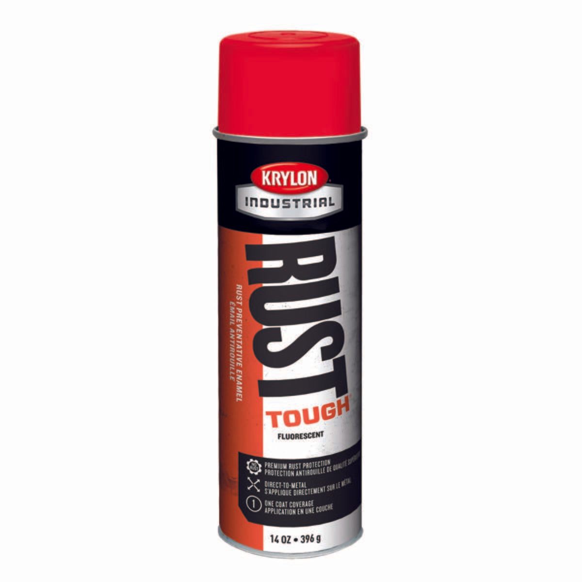 Krylon Industrial K10649007 Rust Tough Acrylic Alkyd Enamel - Aerosol - Fluorescent Red