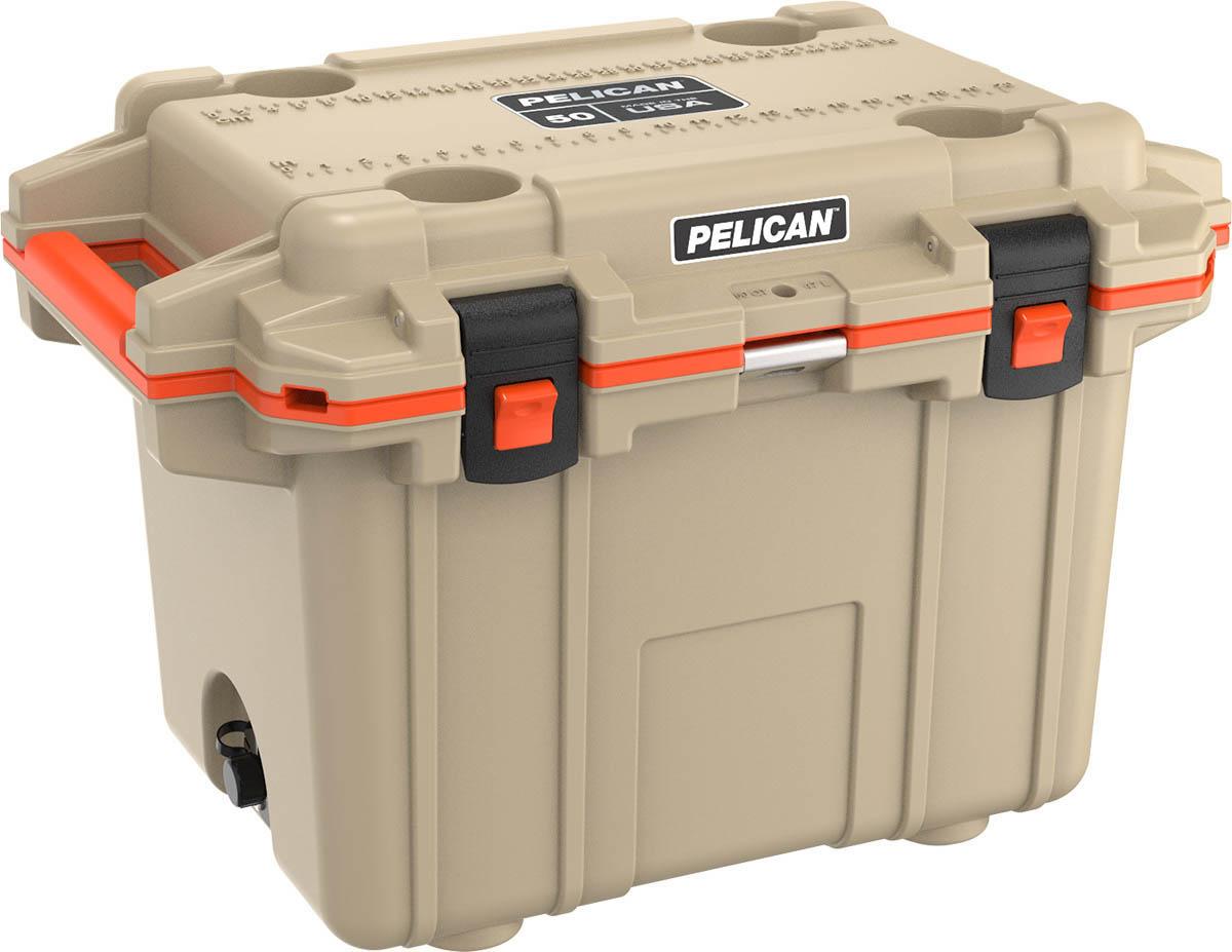 Pelican 50Q-2-TANORG IM 50QT ELITE COOLER TAN/ORG