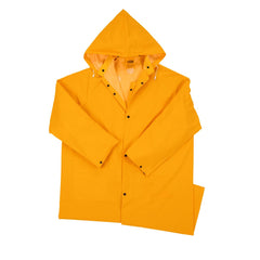 West Chester 4148/XXL Rainwear 35ml PVC over Polyester  48" Raincoat  - Yellow