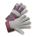 West Chester 500SC Split cowhide leather palm - fingertips and knuckle strap gloves - starched safety cuff glove