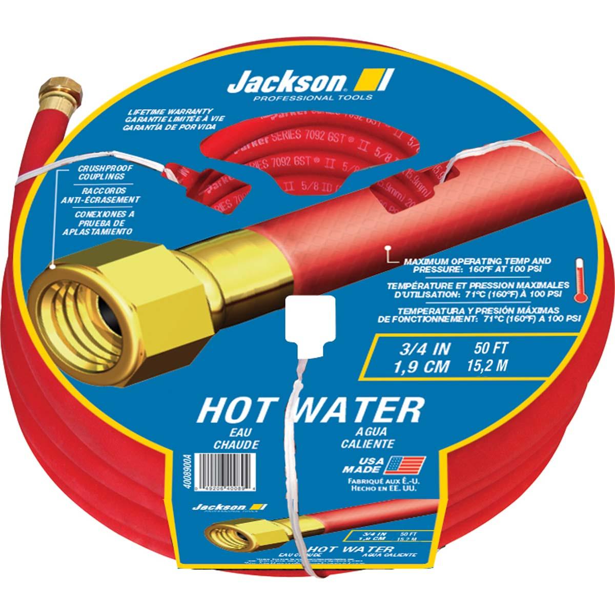 Jackson Professional Tools 4008900A HOSE -3/4X50 -CD -RED RUBBER -CRUSH PROOF COUP