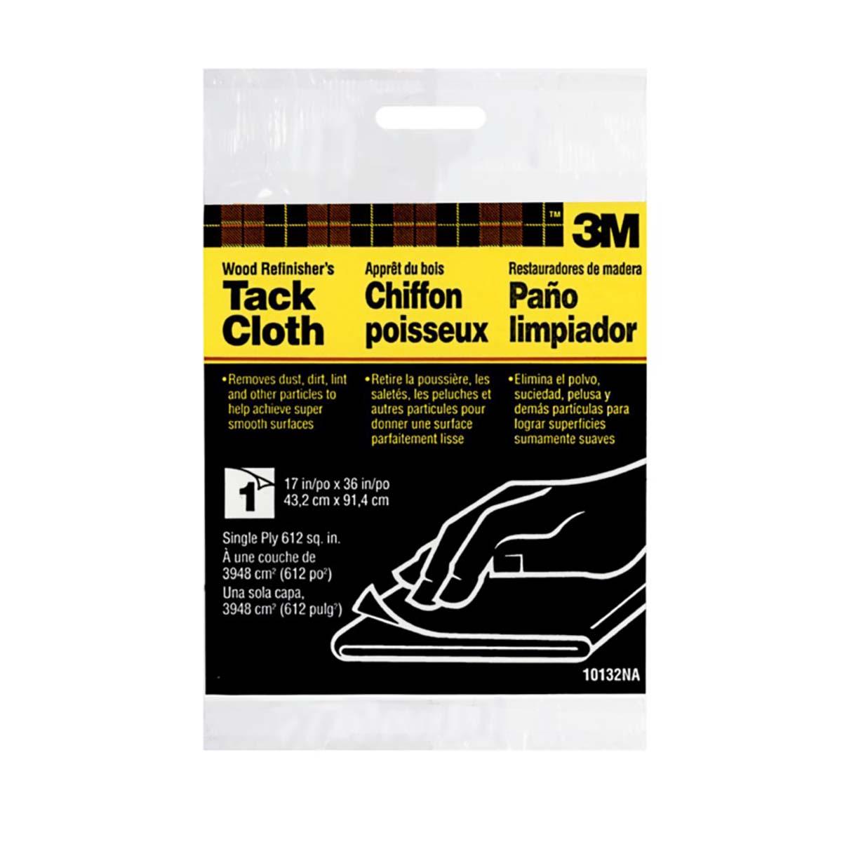 3M 70070595015  Tack Cloth 10132NA - 17 in x 36 in - Single Ply 48 cs