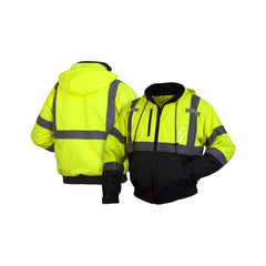 Pyramex RJ3110X2 Hi -Vis Lime Bomber Jacket  - Size 2X Large