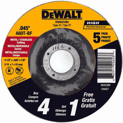 DeWalt DW8424B5 4 -1/2"x.045"x7/8" THIN CUTTING WHL DCW 5