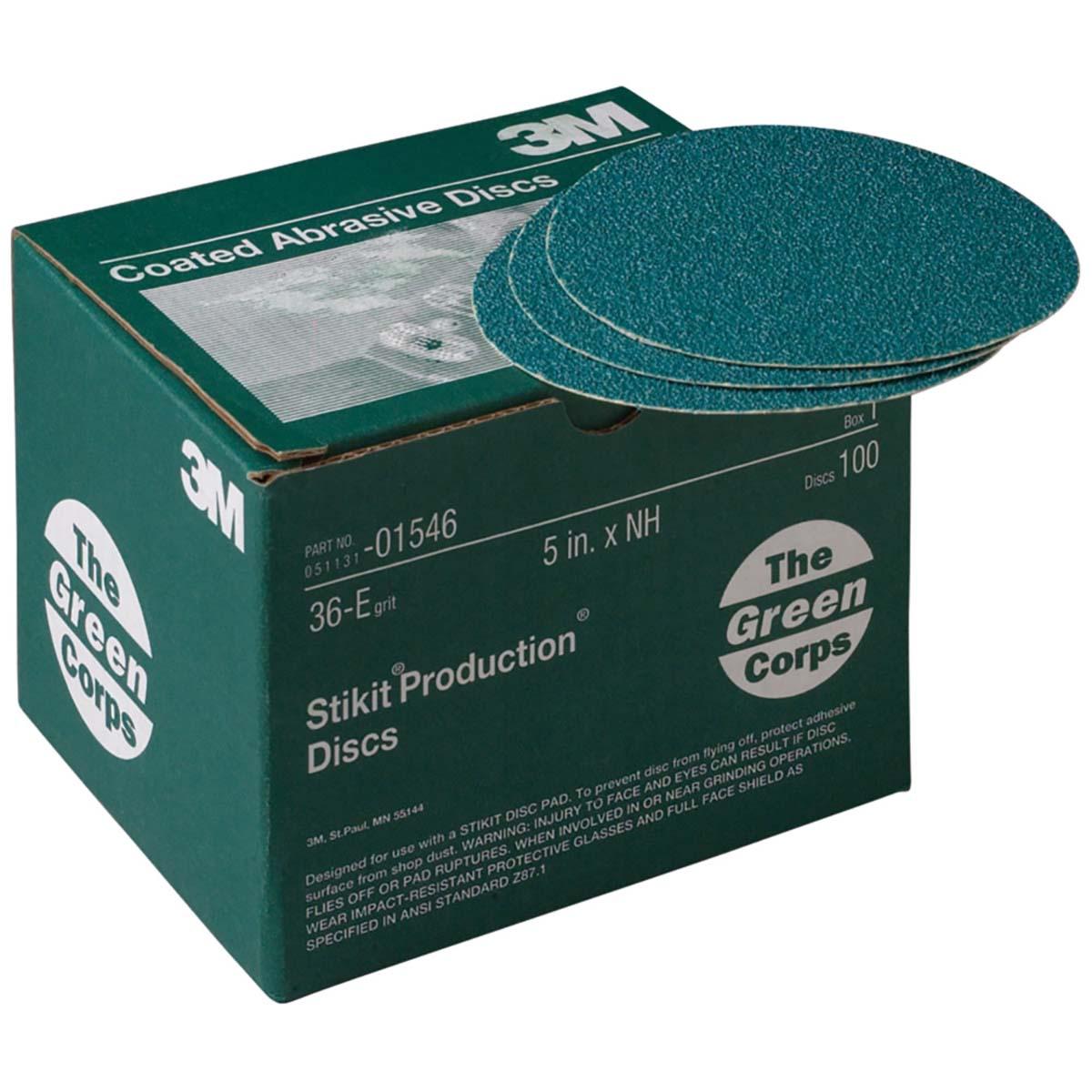 3M 60650003720  Green Corps Stikit Production Disc - 01546 - 5 in - 36E