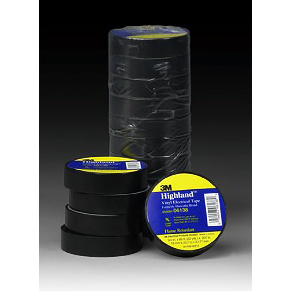 3M 80004000404  Highland Vinyl Electrical Tape HIGHLAND - 3/4 in x 66 ft (19 mm x 20 -1 m)