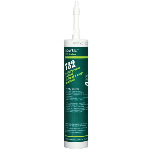 Dow Corning RTV-732 DOWSIL 732 Multi-Purpose Sealant; Clear silicone adhesivesealant; 1 lb