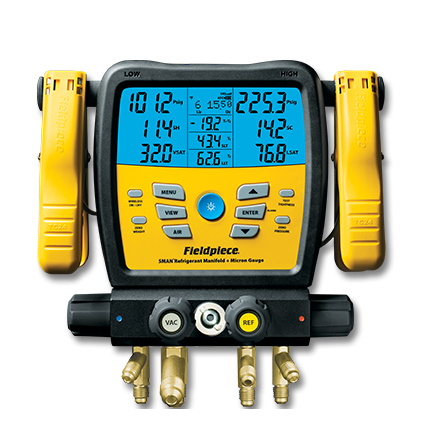 Fieldpiece SMN480V 4 Port Digital Manifold with Micron Gauge