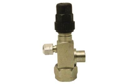 Vert. Rotolock valve, steel, top port 1/2""OD 1"-14