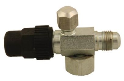 Horiz. Rotolock valve, steel, top port 1/2"OD 1"-14