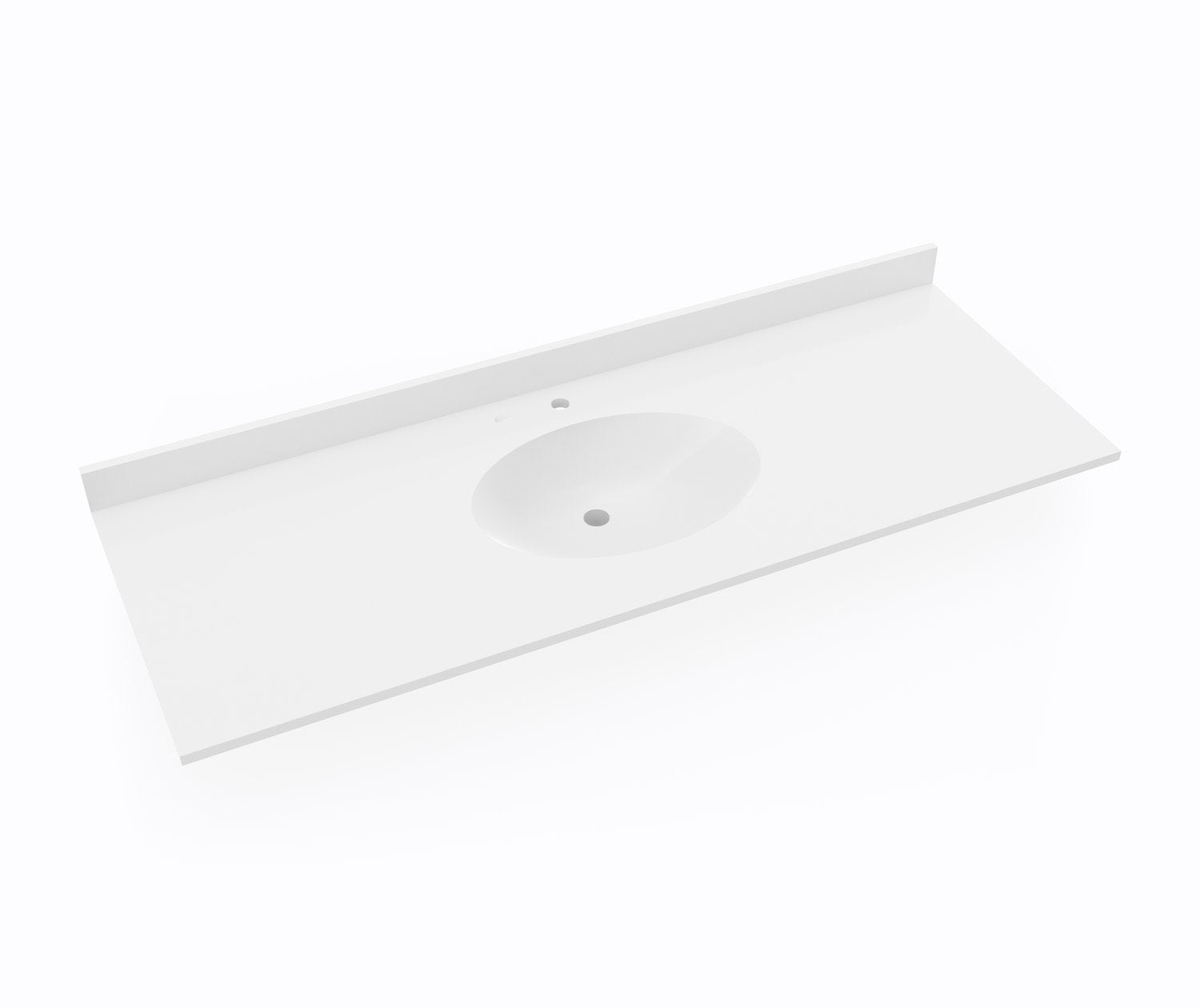 Swan Surfaces CH1B2261.010 Chesapeake Vanity Top 61x22 White Center Bowl