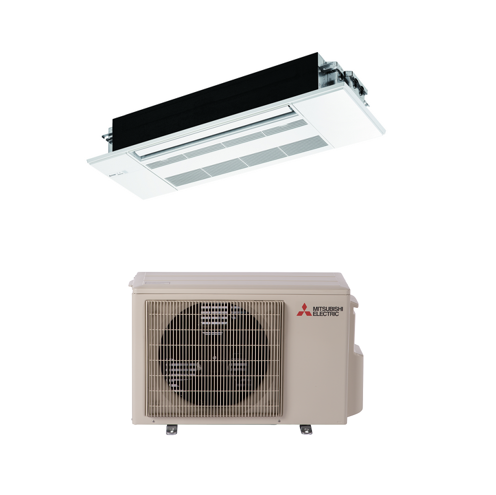 Mitsubishi M-Series 9000 BTU Ceiling Cassette Heat Pump Air Conditioning System - 19.5 SEER