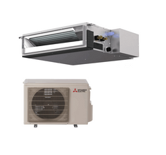 Mitsubishi M-Series 9000 BTU Horizontal Ducted Heat Pump Air Conditioning System - 18.8 SEER