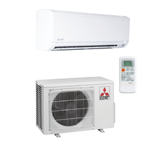 Mitsubishi M-Series 9000 BTU Wall Mounted Heat Pump Air Conditioning System - 24.6 SEER