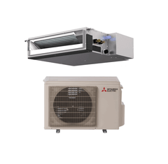 Mitsubishi P-Series 12000 BTU Horizontal Ducted Heat Pump Air Conditioning System - 21.1 SEER