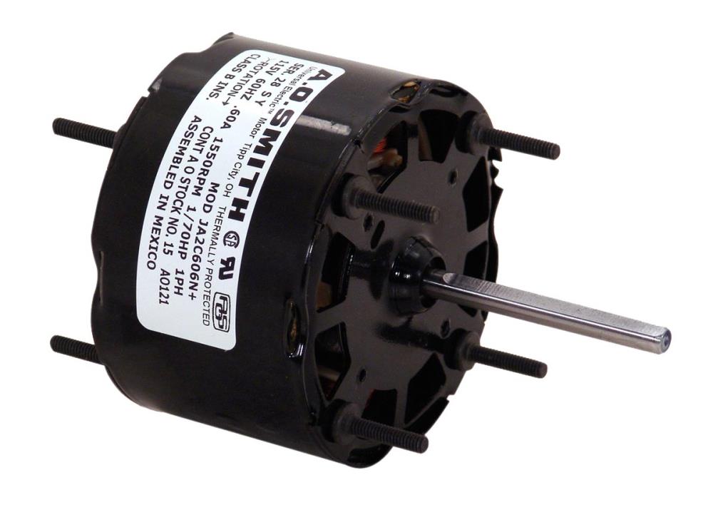 Century Motors U980 , Direct Drive Blower Motor, 1/25 HP, 3000 RPM, 3-3/8 DIA, Open Air Over, 230V