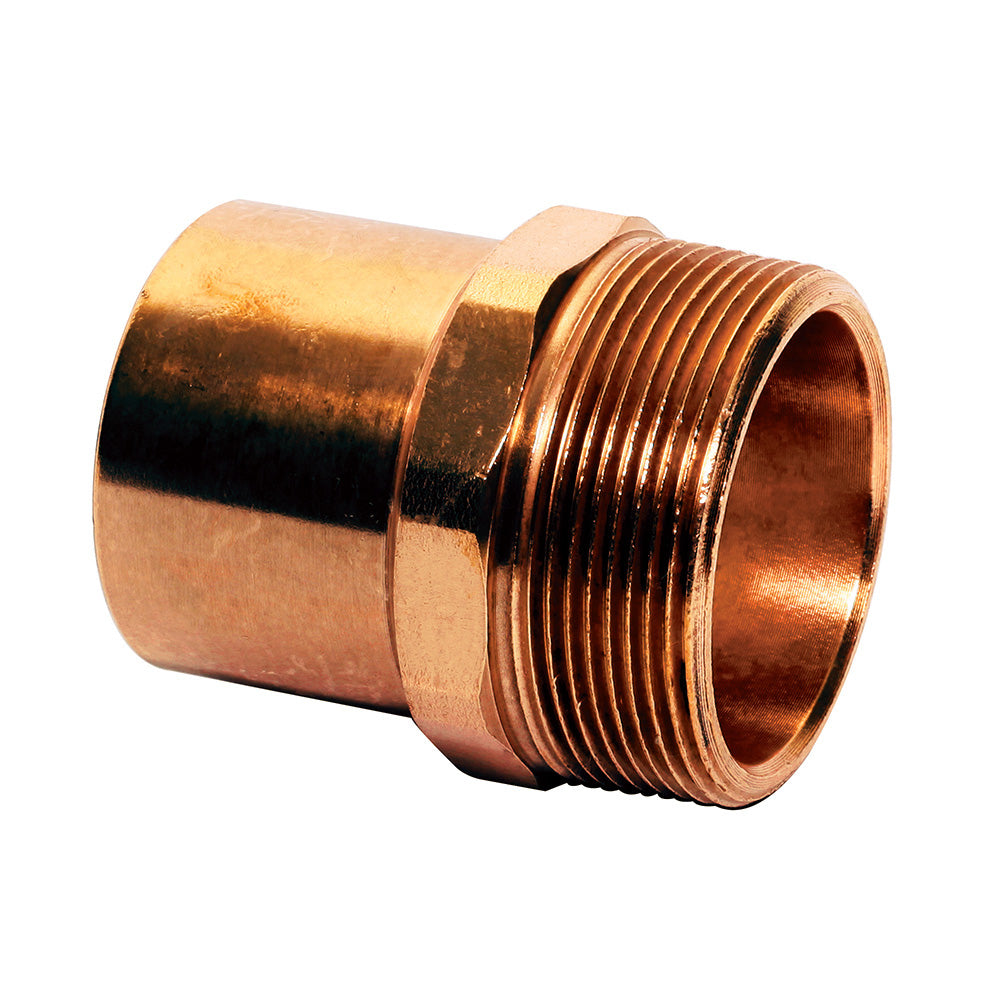 Jones Stephens C77196 Copper Male Adapter, FTG x MPT, 2 x 2